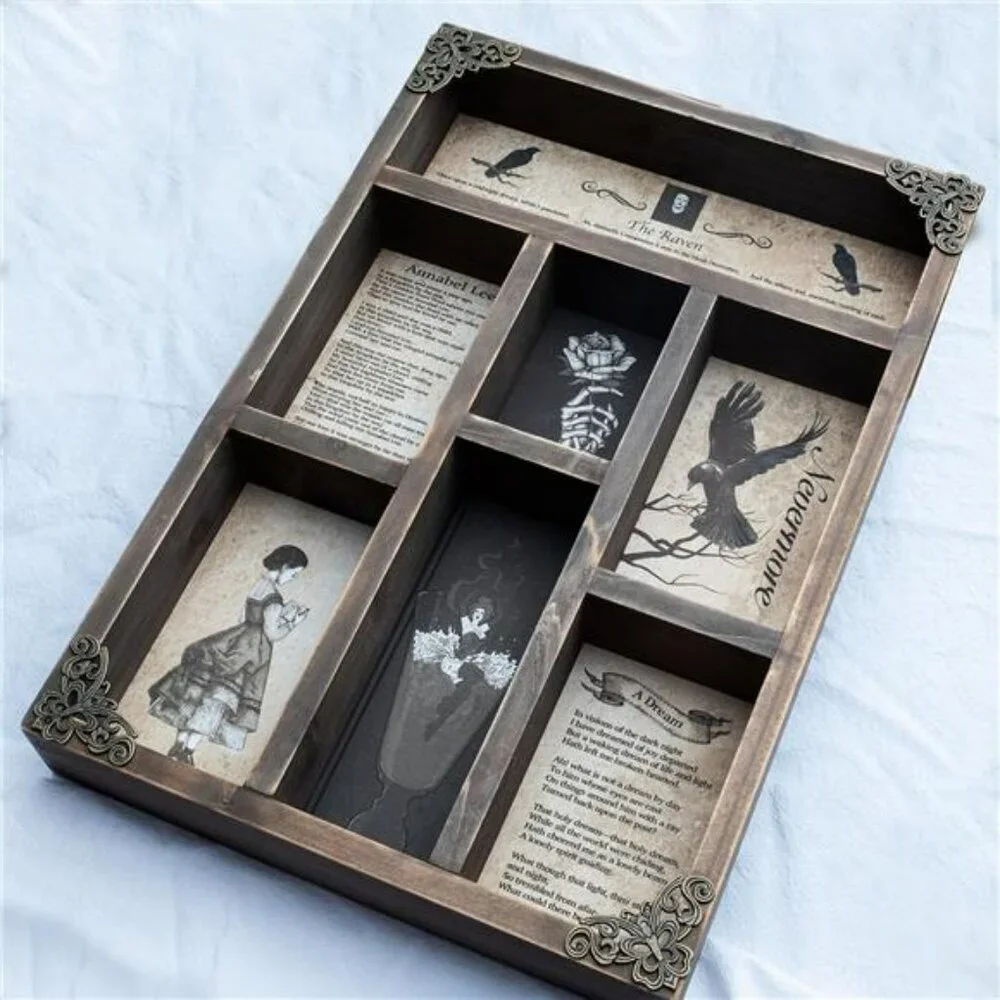 Rustic Gothic Wall Shelf Vintage Floating Display Rack Halloween Home Decor Gift